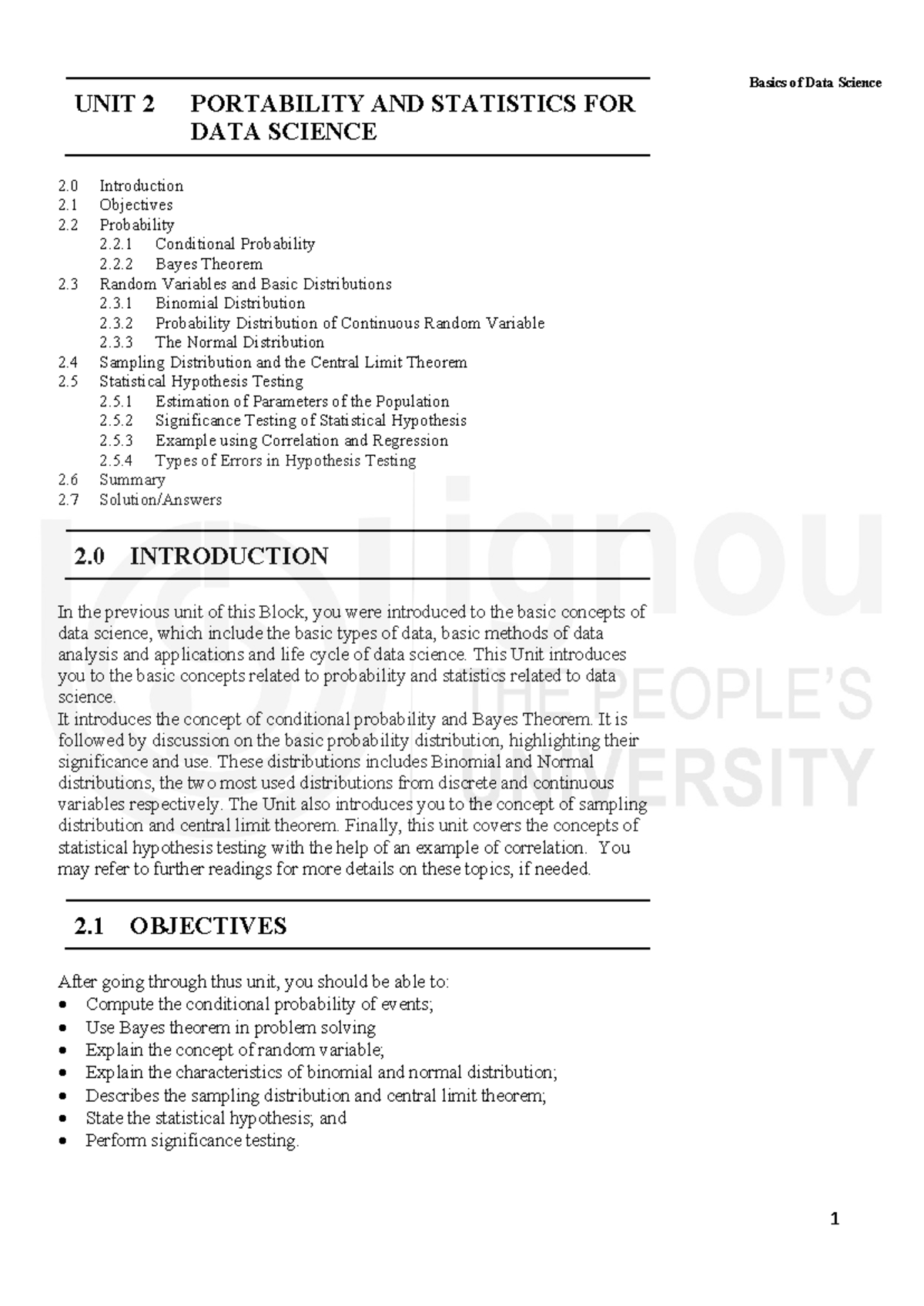 Unit 2: Portability and Statistics for Data Science - Key Concepts and ...