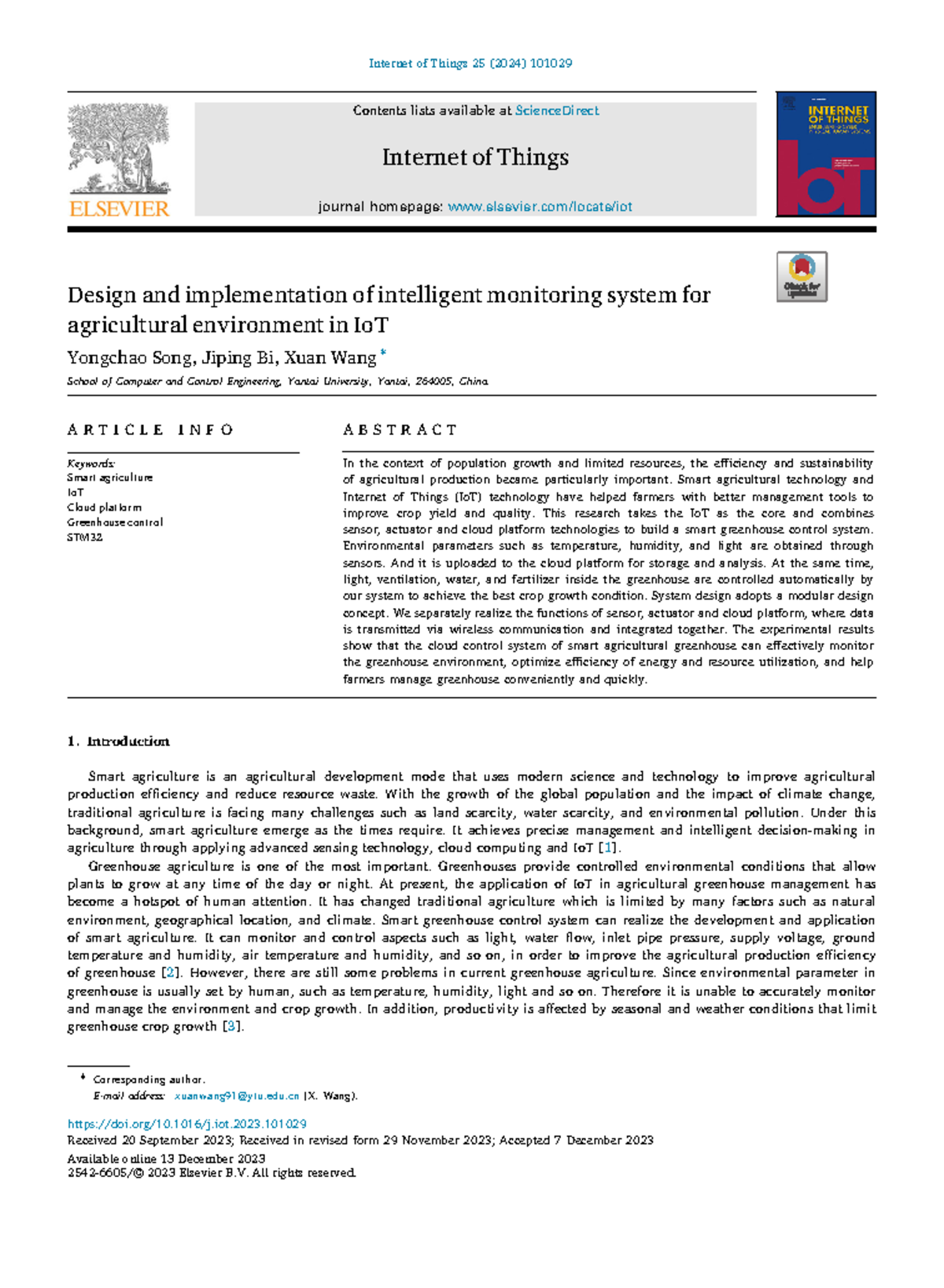 R6-Design and implementation of intelligent monitoring system for ...