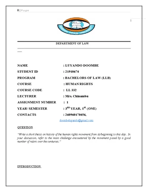 HUMAN RIGHTS ASSIGNMENT: The Role of Zambia's HRC in Access to Info ...