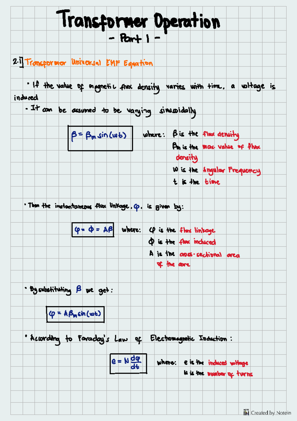 Apparatus-Notes - Electrical Apparatus - Transformer Operation Part ...