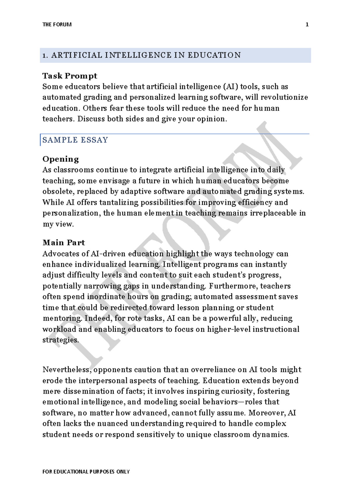 AI IN EDUCATION: Examining the Impact and Future of Teaching Methods ...