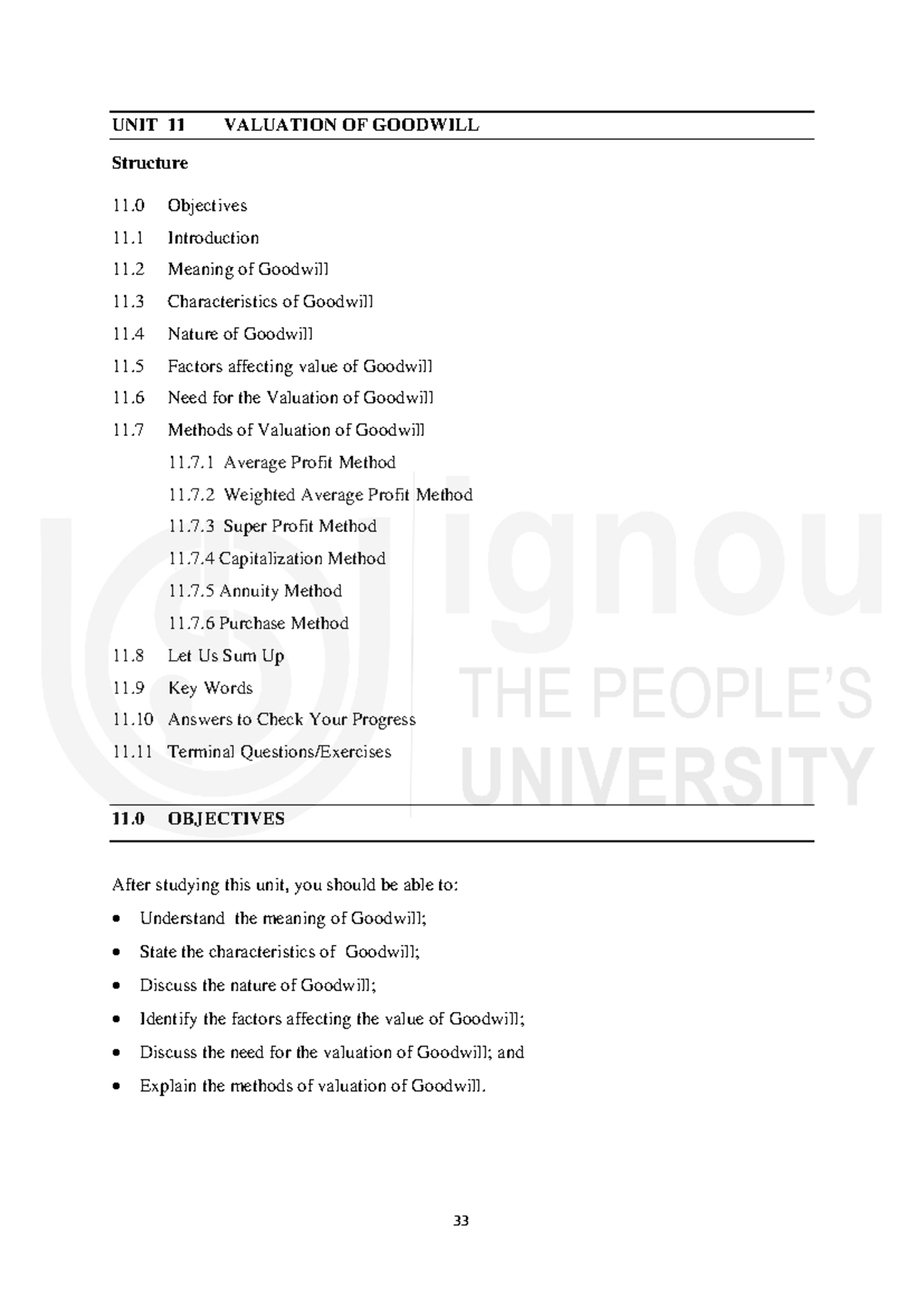 Unit-11 Valuation of Goodwill: Concepts and Methods Explained - Studocu