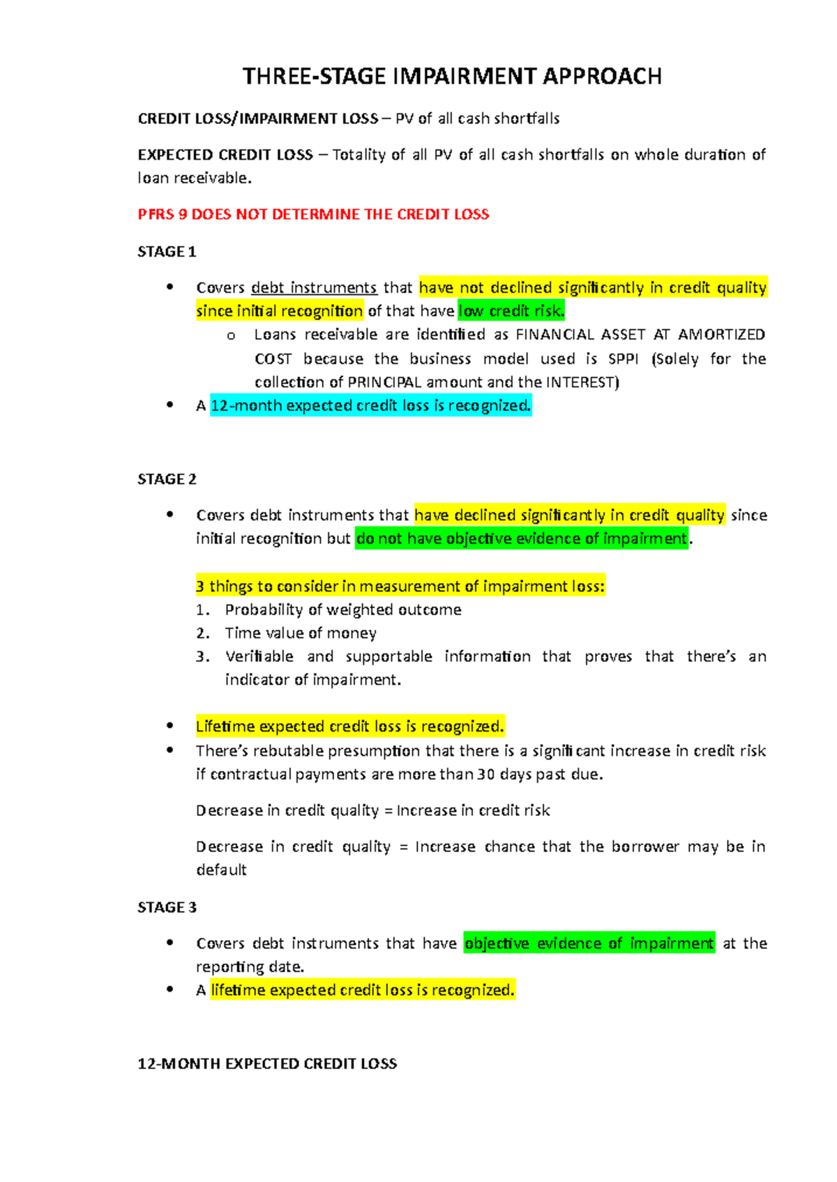 INT ACC 1: Detailed Notes on Impairment and Inventory Valuation - Studocu