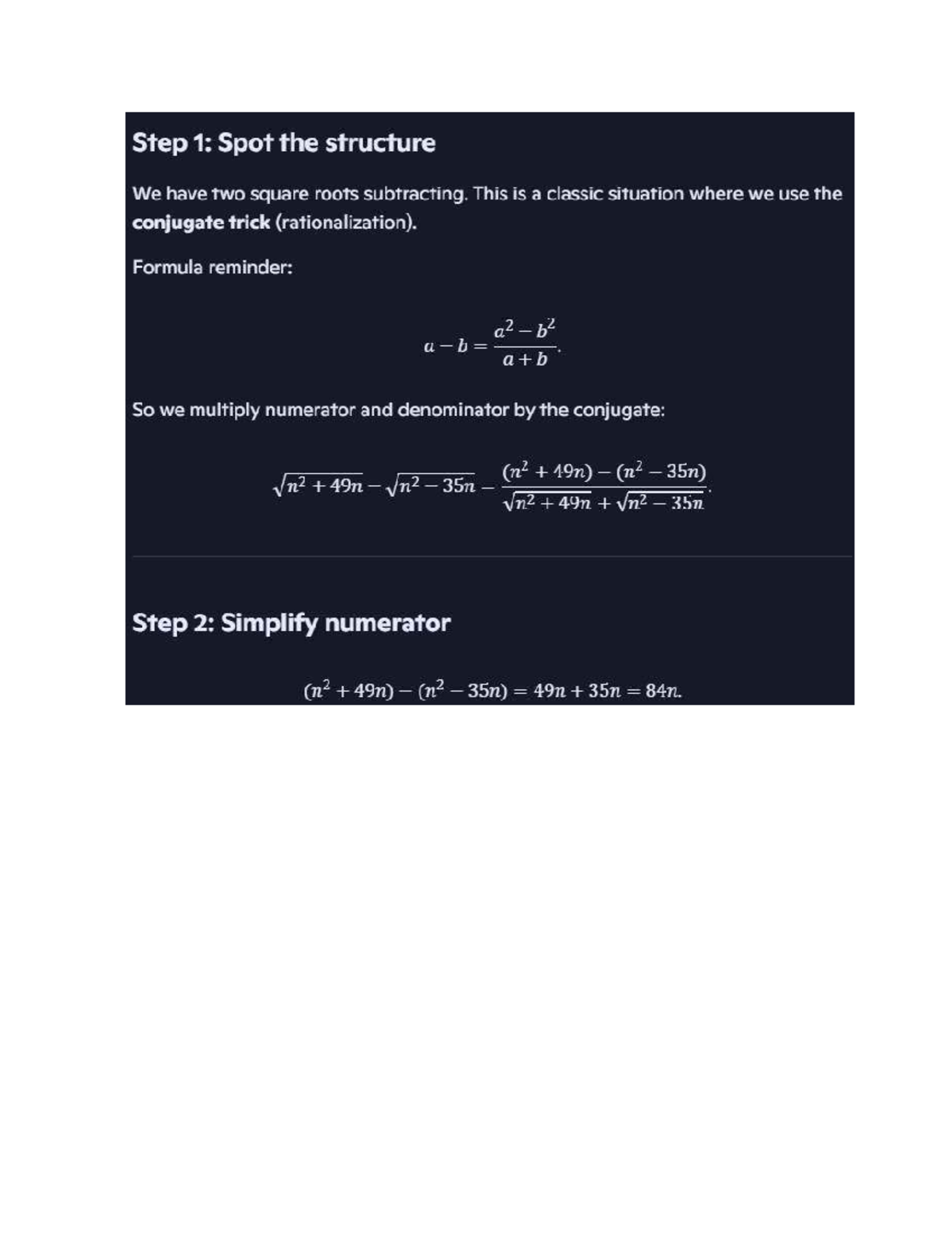 Maths B: Formulas and Practice Questions for Limits and Roots - Studocu
