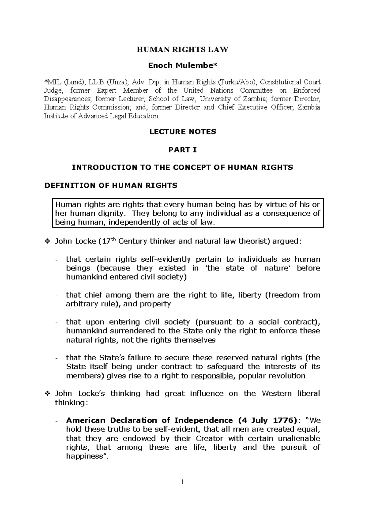 International Human Rights System - Lecture Notes Overview - Studocu