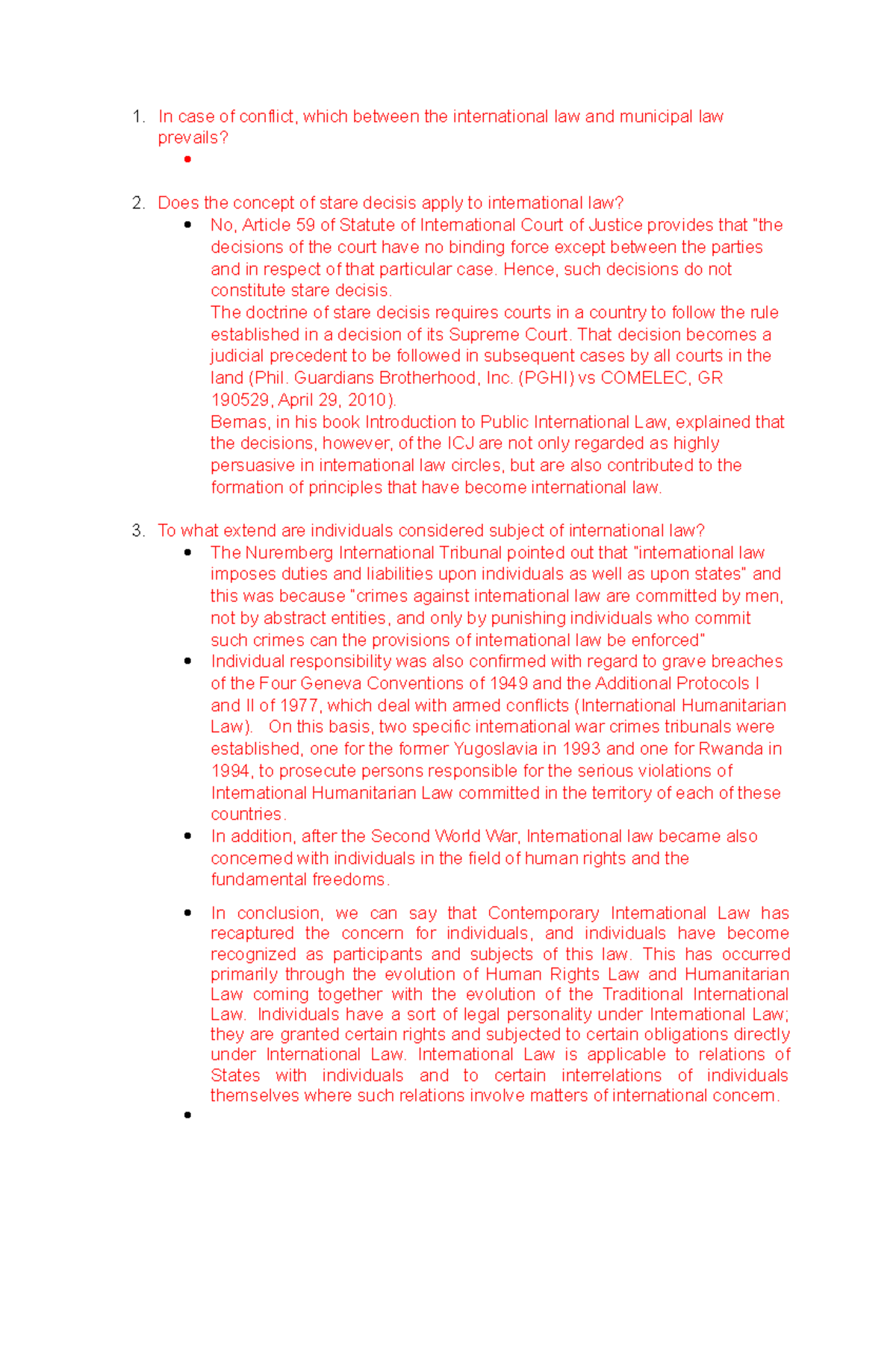 Public International Law Assignment: Key Concepts and Insights - Studocu
