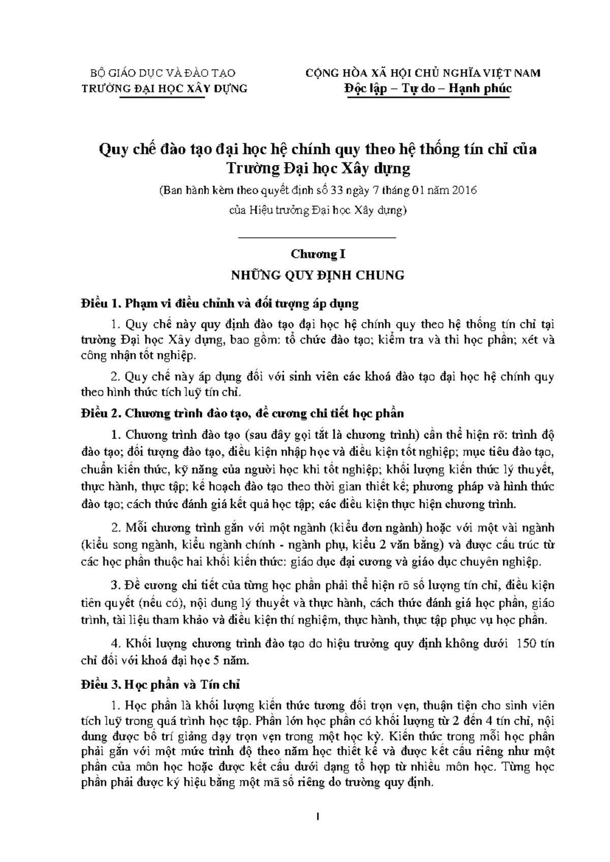 Quy chế Đào tạo Đại học Hệ Chính quy - QCDT 43 - Studocu