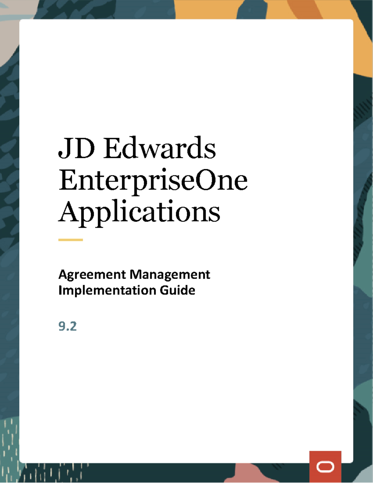 JD Edwards EnterpriseOne Agreement Management Implementation Guide ...