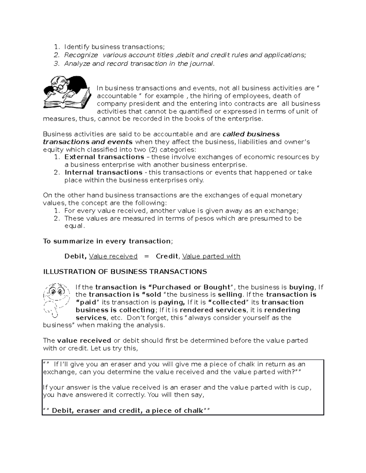Bookkeeping Course (Module 2): Business Transactions and Accounts ...