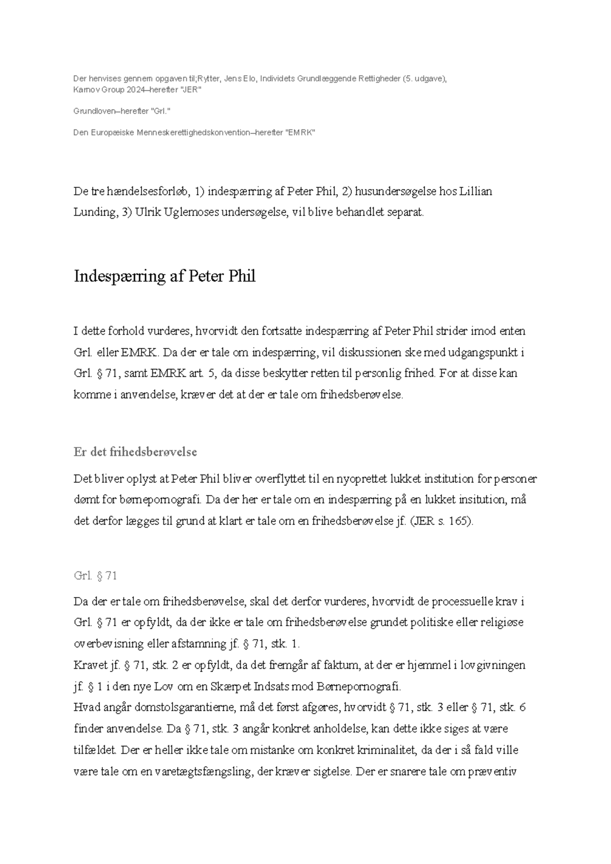 Øvelsesopgave 1 IGR - Der henvises gennem opgaven til;Rytter, Jens Elo ...