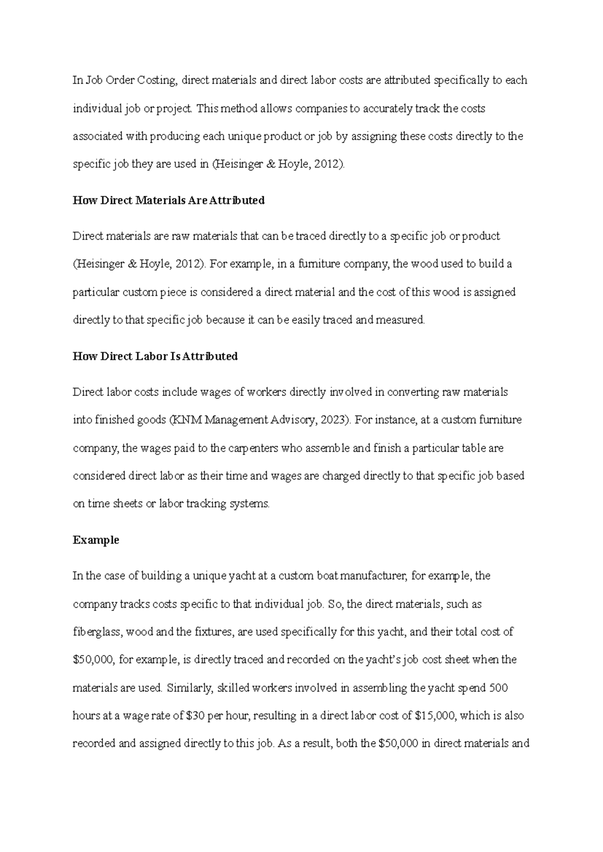 Job Order Costing: Direct Materials & Labor Analysis (DFU1) - Studocu