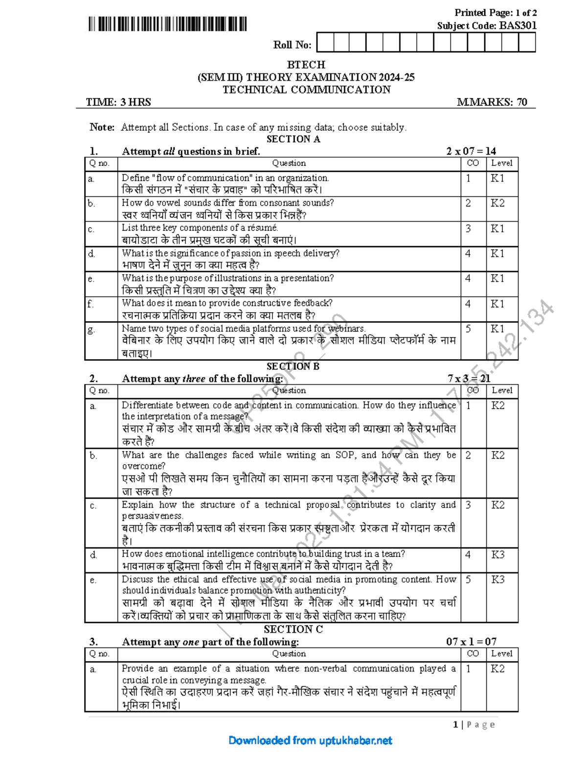 BAS301 - Technical Communication Final Exam Notes - Studocu