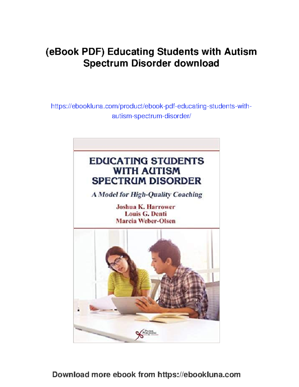 Students with Autism Spectrum Disorder: Coaching Strategies and Support ...