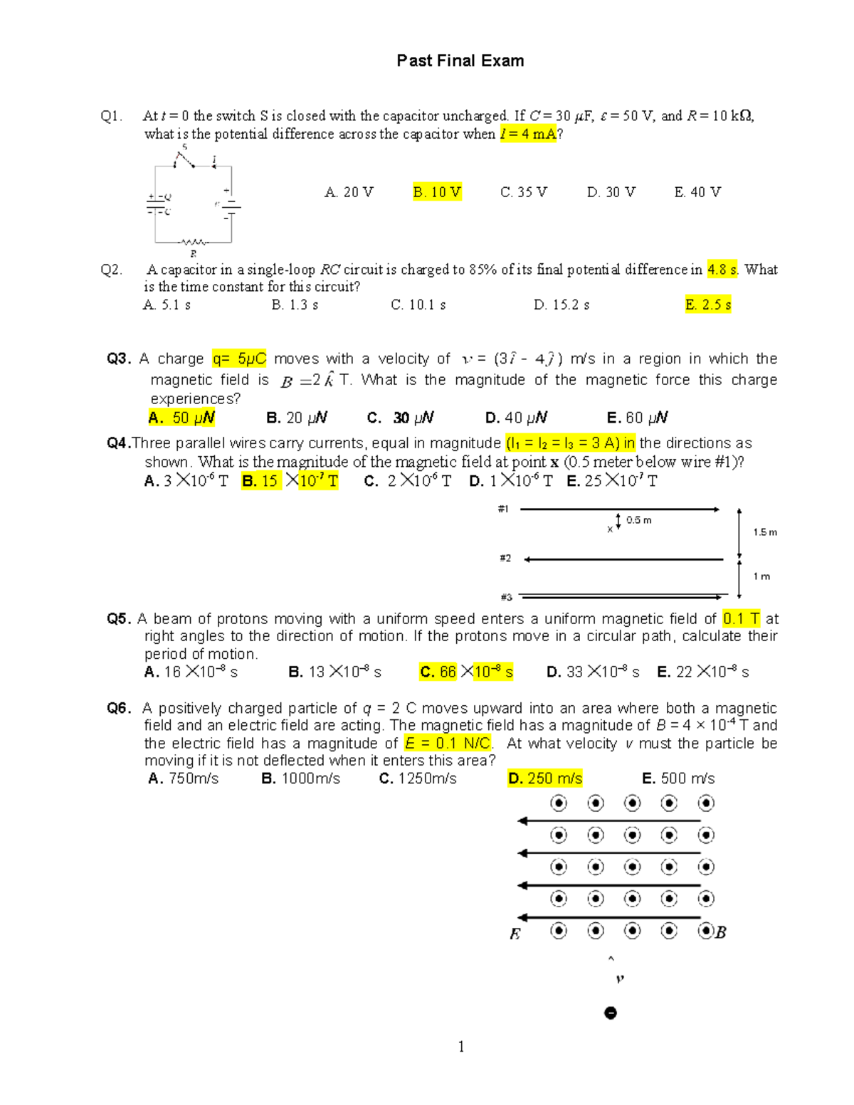 Final Exam Review: Physics (PHY 101) Past Questions and Solutions - Studocu