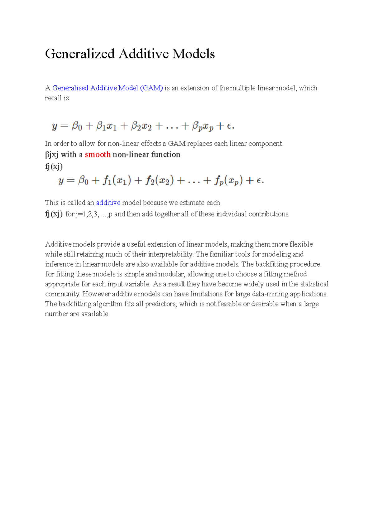 PA 3 - R18 jntuh - Generalized Additive Models A Generalised Additive ...