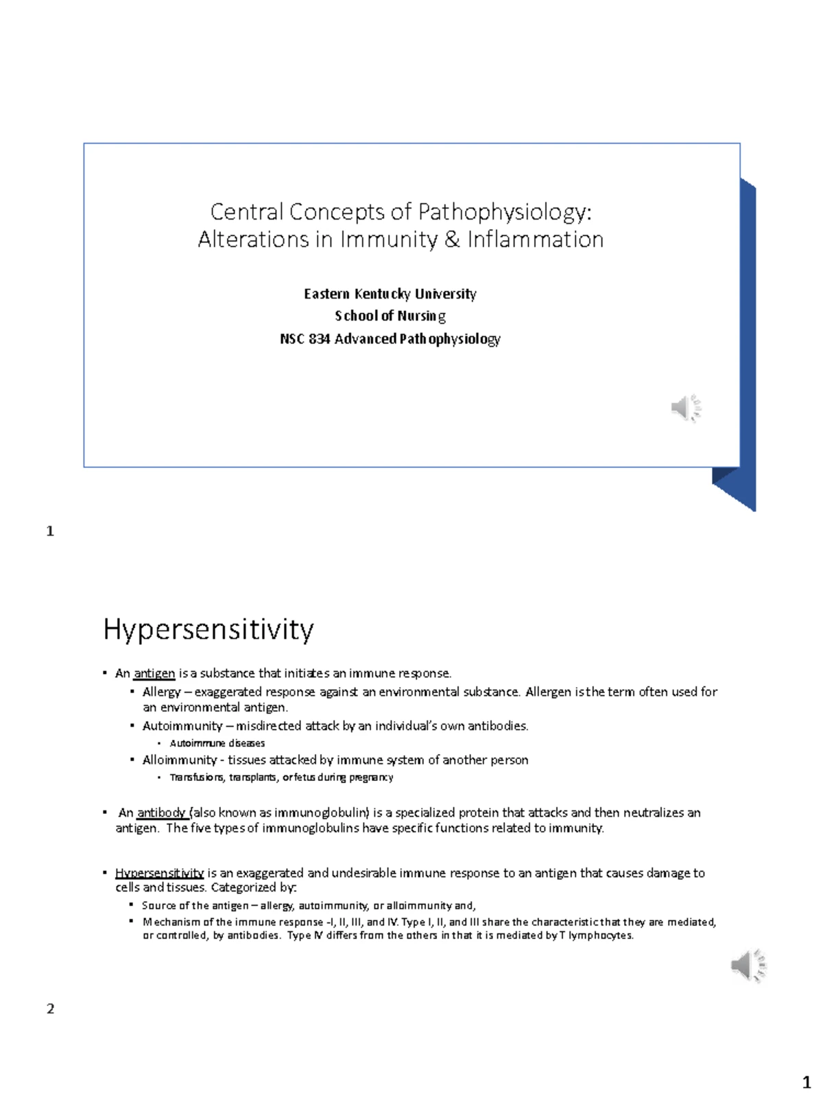 Central Concepts of Infection in Pathophysiology - NSC 834 Lecture ...