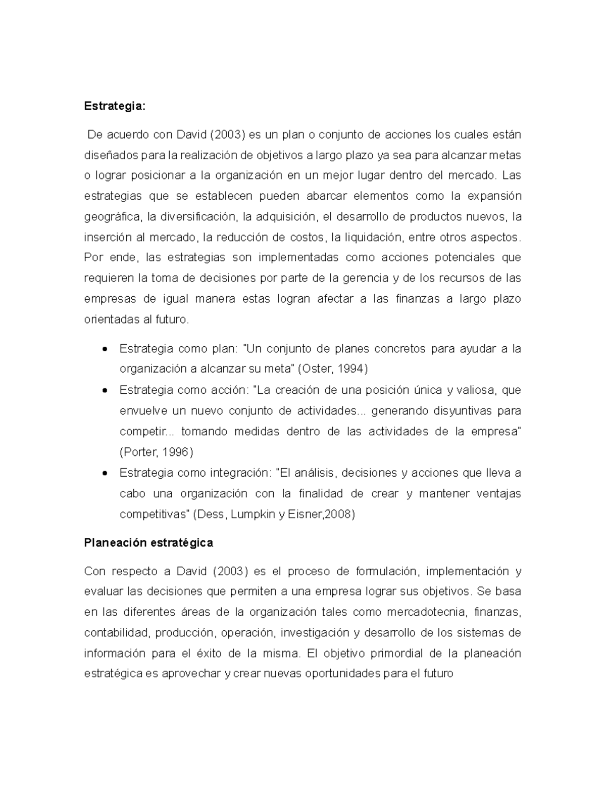 Conceptos 1: Estrategia y Planeación Estratégica en las Organizaciones ...