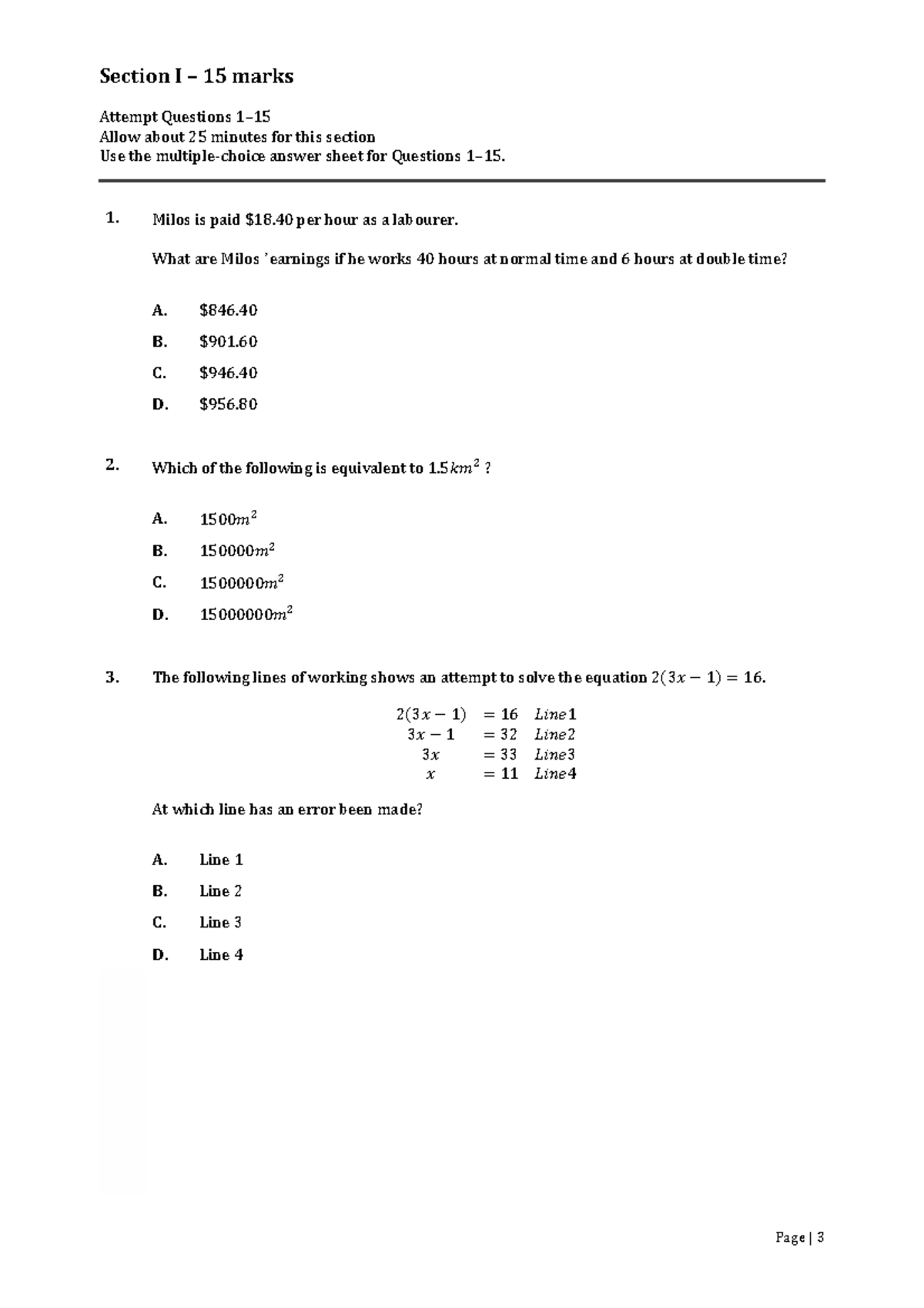 2023 Past Paper: Mathematics Exam Questions and Solutions - Studocu