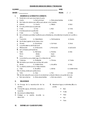 Examen de Unidad de Personal Social - HOLA (Grado y Fecha) - Studocu