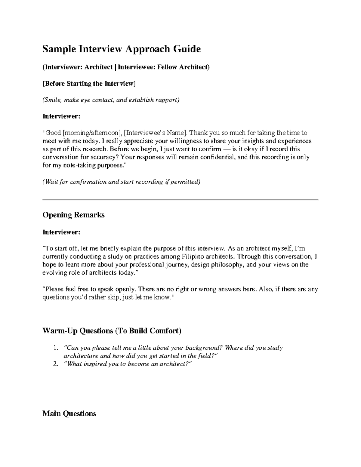 Architect Interview Approach Guide: Insights from Fellow Architects ...