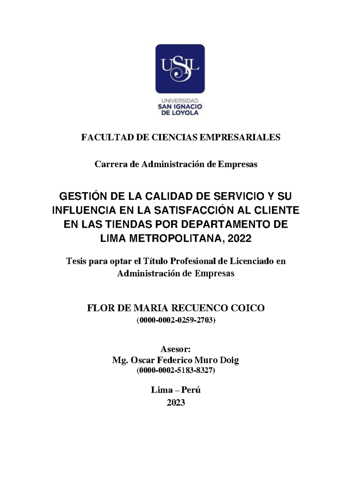 Gestión de Calidad de Servicio y Satisfacción al Cliente en Tiendas por ...