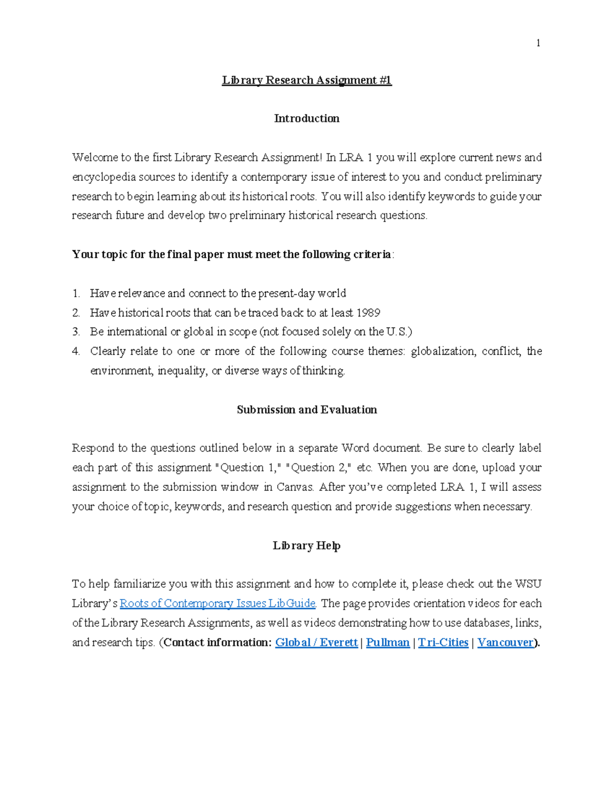 LRA 1: Library Research Assignment Guidelines and Steps - Studocu