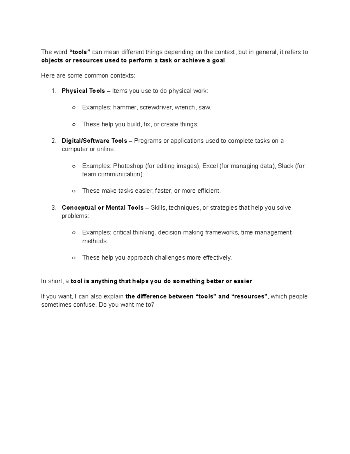 Understanding the Concept of "Tools" in Various Contexts - Studocu