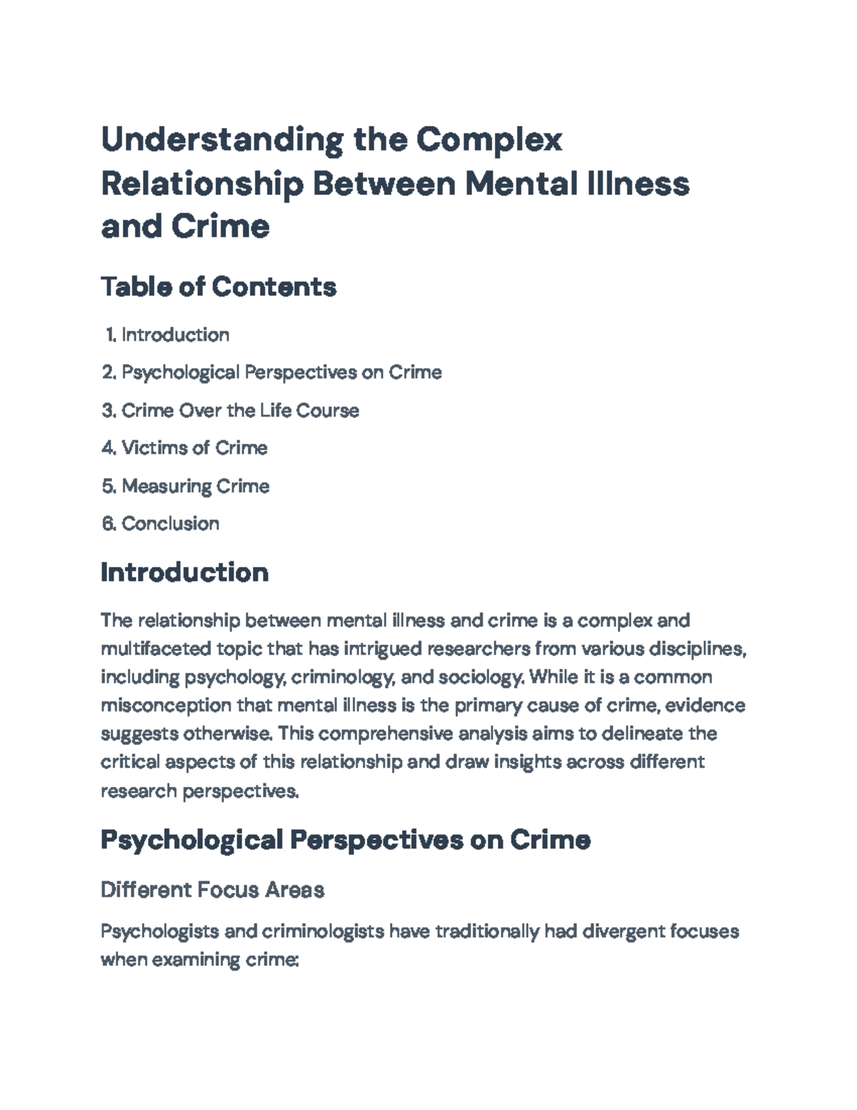 Understanding the Complex Relationship Between Mental Illness and Crime ...