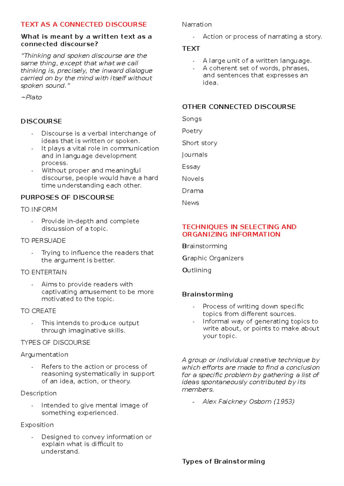 Ra WS - Understanding Text as Connective Discourse and Its Purposes ...