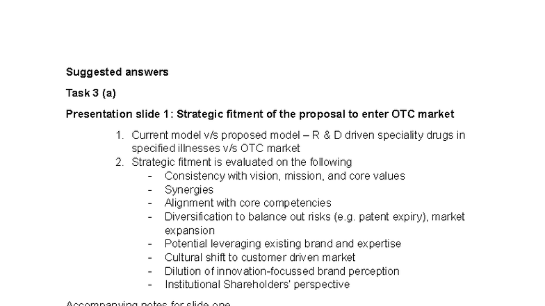 SBL Pre-December 2025 Mock Exam Q3 - Suggested answers Task 3 (a ...