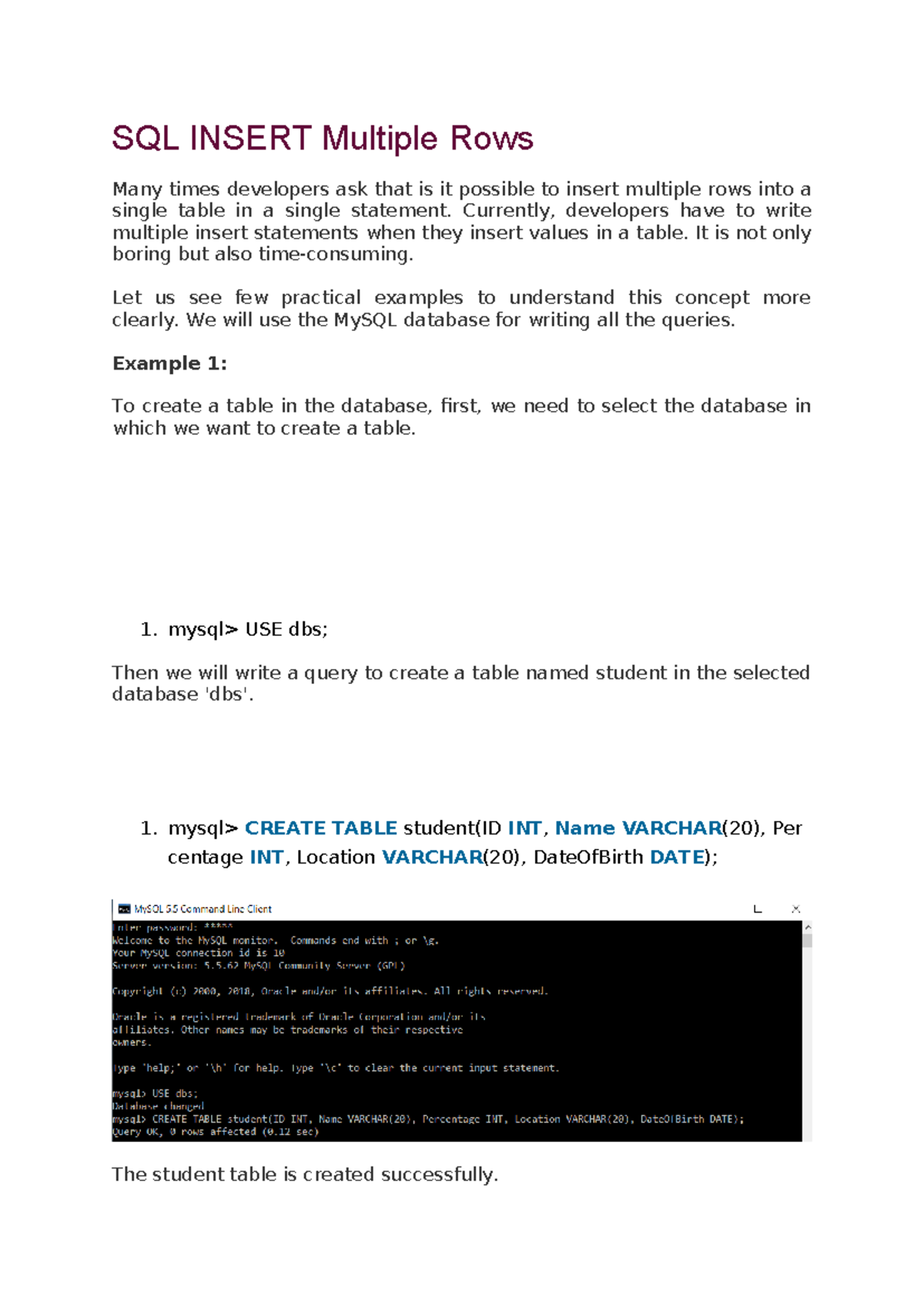 Insert Multiple Values - SQL INSERT Multiple Rows Many times developers ...