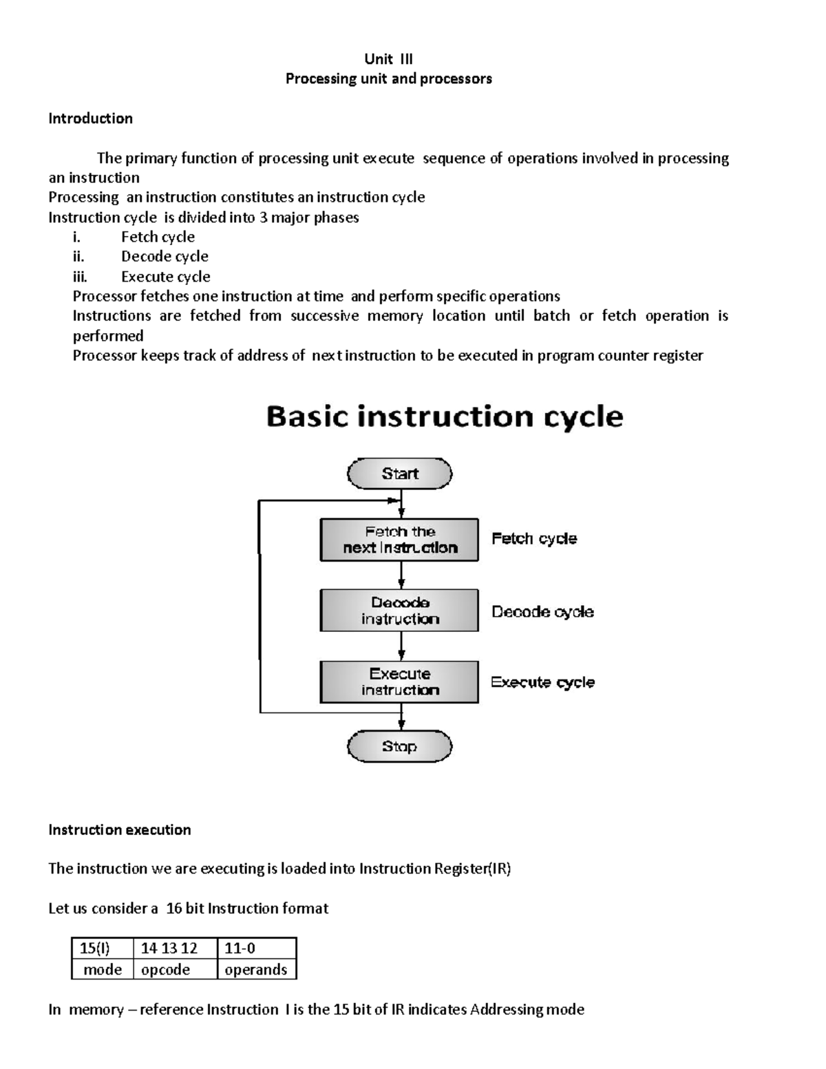 Computer Organization Notes (Course Code: CO101) - Unit III Insights ...