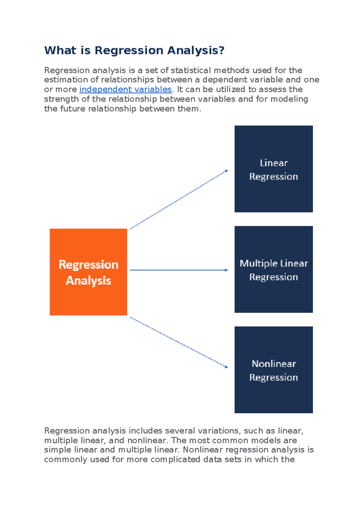 Understanding Regression Analysis: Key Concepts and Models - Studocu