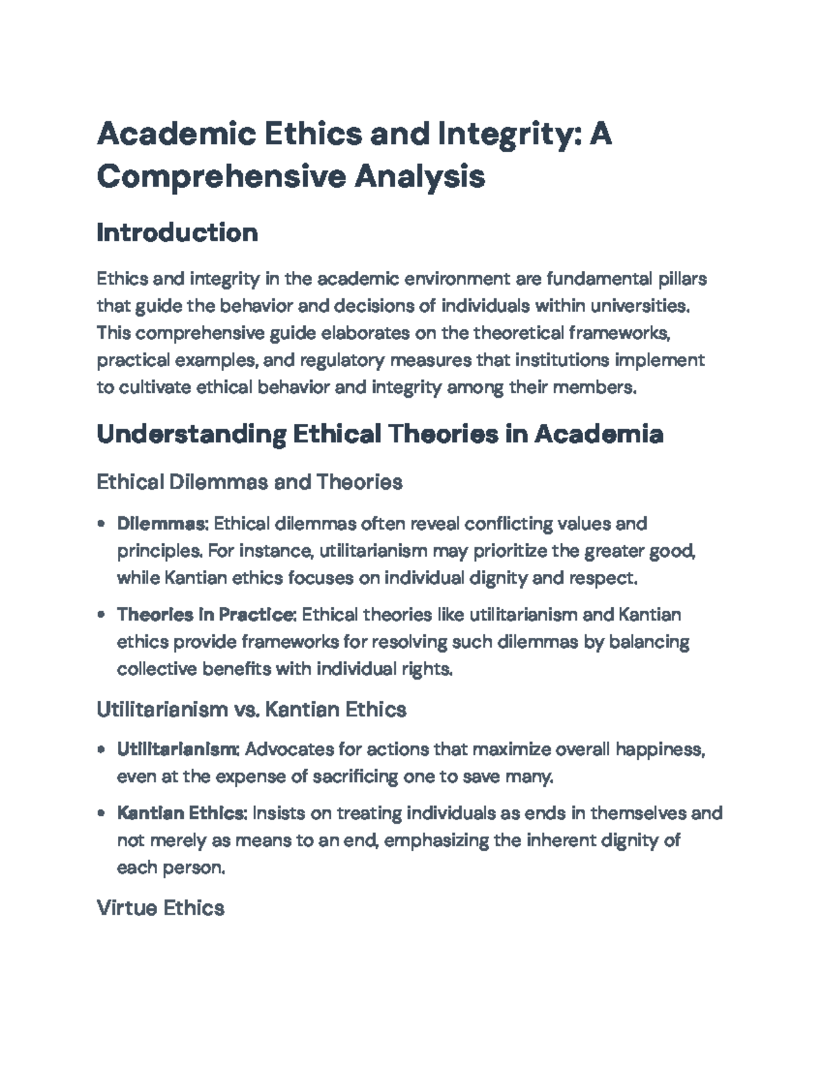 Ethics and Integrity in Academia: A Comprehensive Guide (Course Code ...