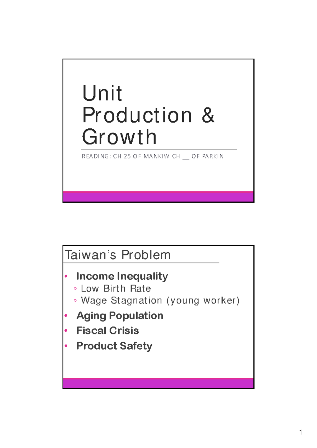 Unit 3: Production and Economic Growth Insights - Studocu