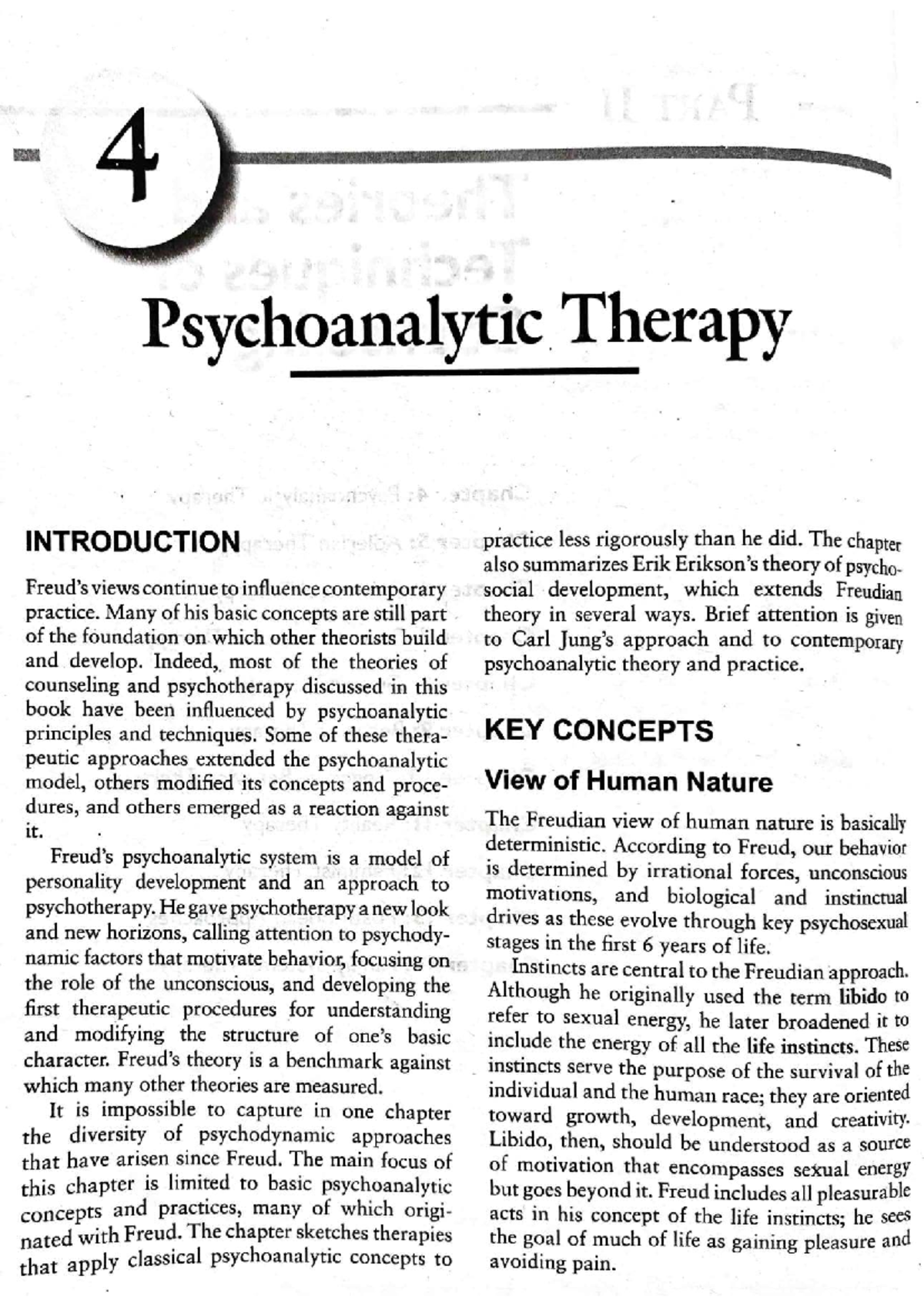 Psychoanalytic Therapy Overview: Key Concepts and Techniques (4) - Studocu