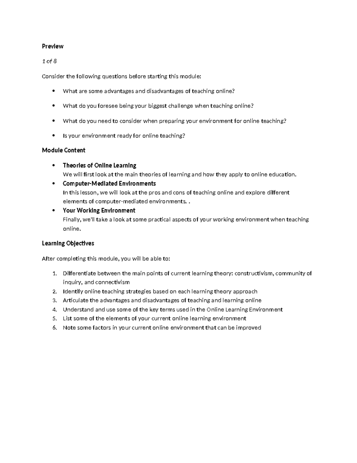 1 and 2 of 8 Module 1 - notes - Preview 1 of 8 Consider the following ...