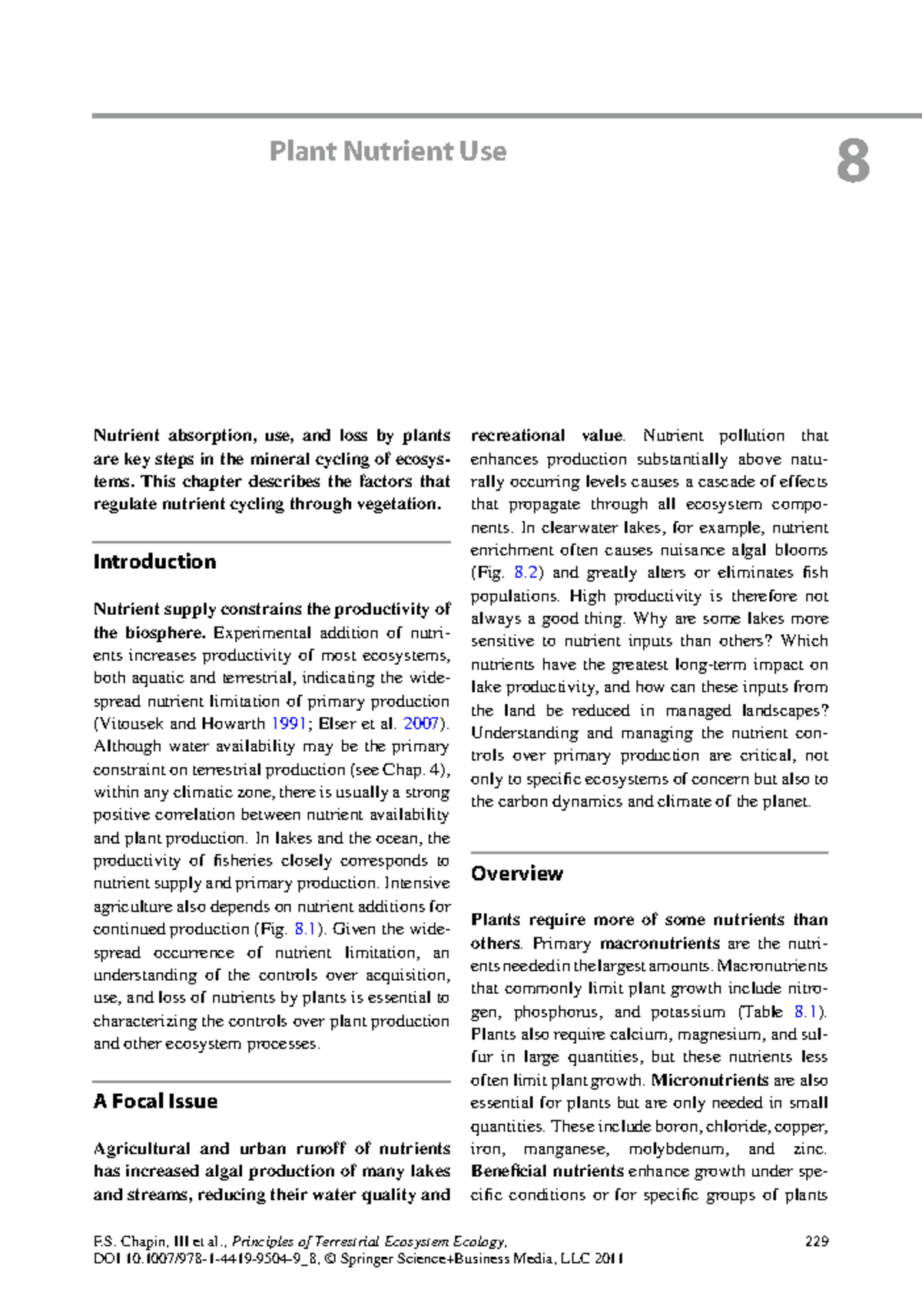Nutrient Use Efficiency and Resource Dynamics in Plants (BIO 101) - Studocu