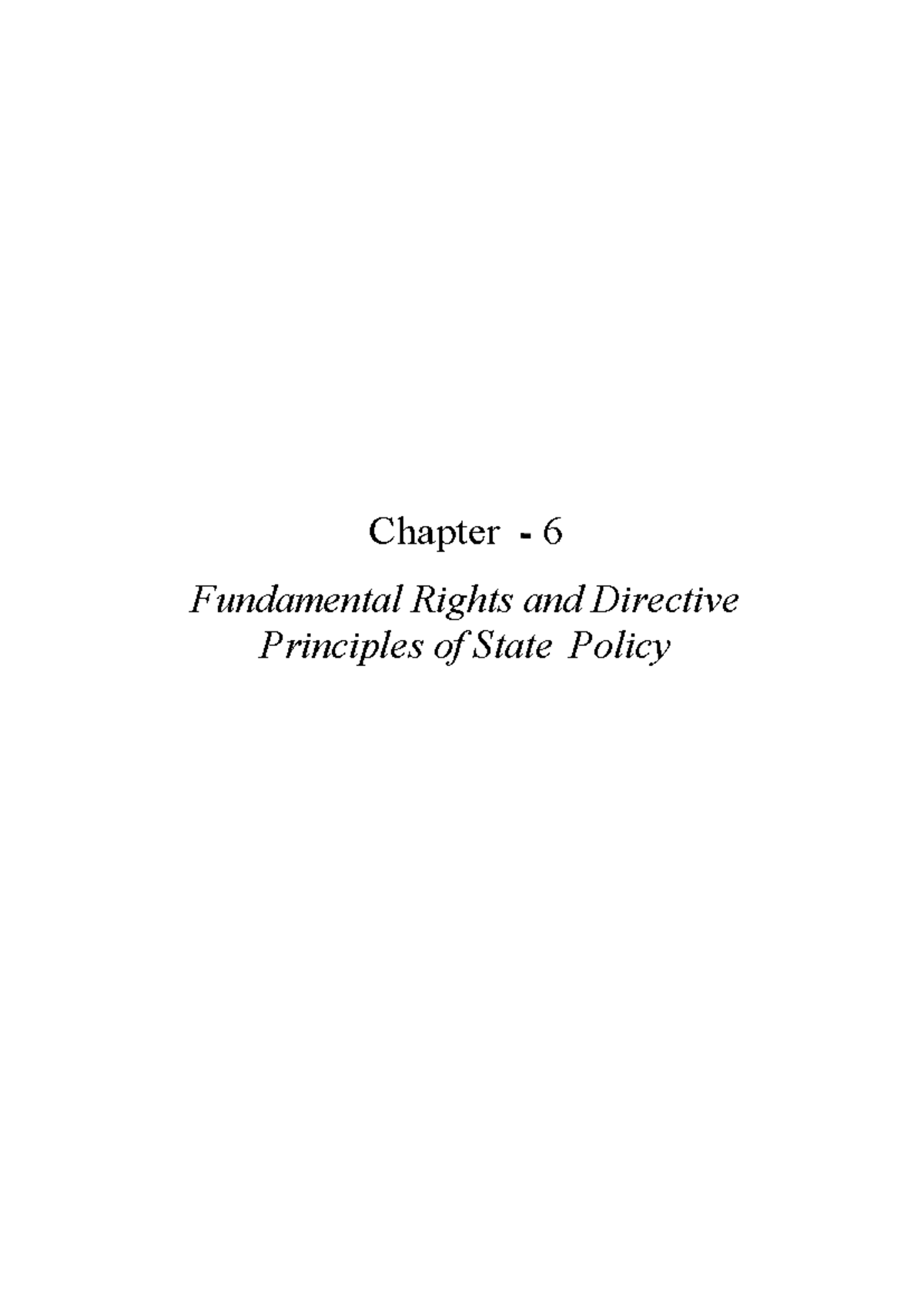 Chapter 6: Analyzing Fundamental Rights & Directive Principles (Law 101 ...
