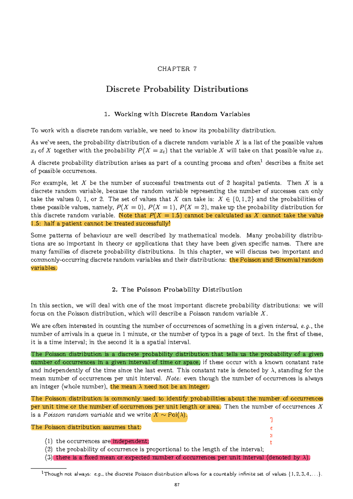 Ch07-Discrete Probability Distributions - CHAPTER 7 Discrete ...