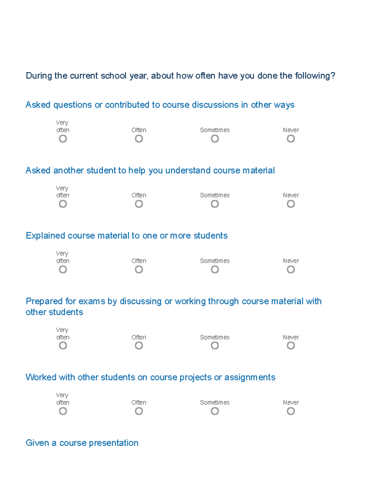 NSSE 2023 Survey Instrument: Student Engagement and Experience ...