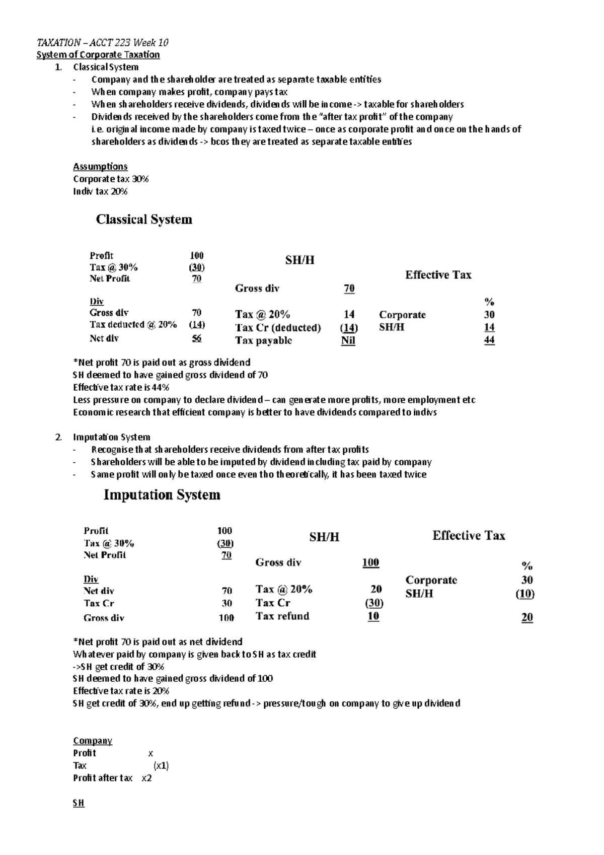 ATax Notes: Comprehensive Lecture Revisions and Tax Computations - Studocu