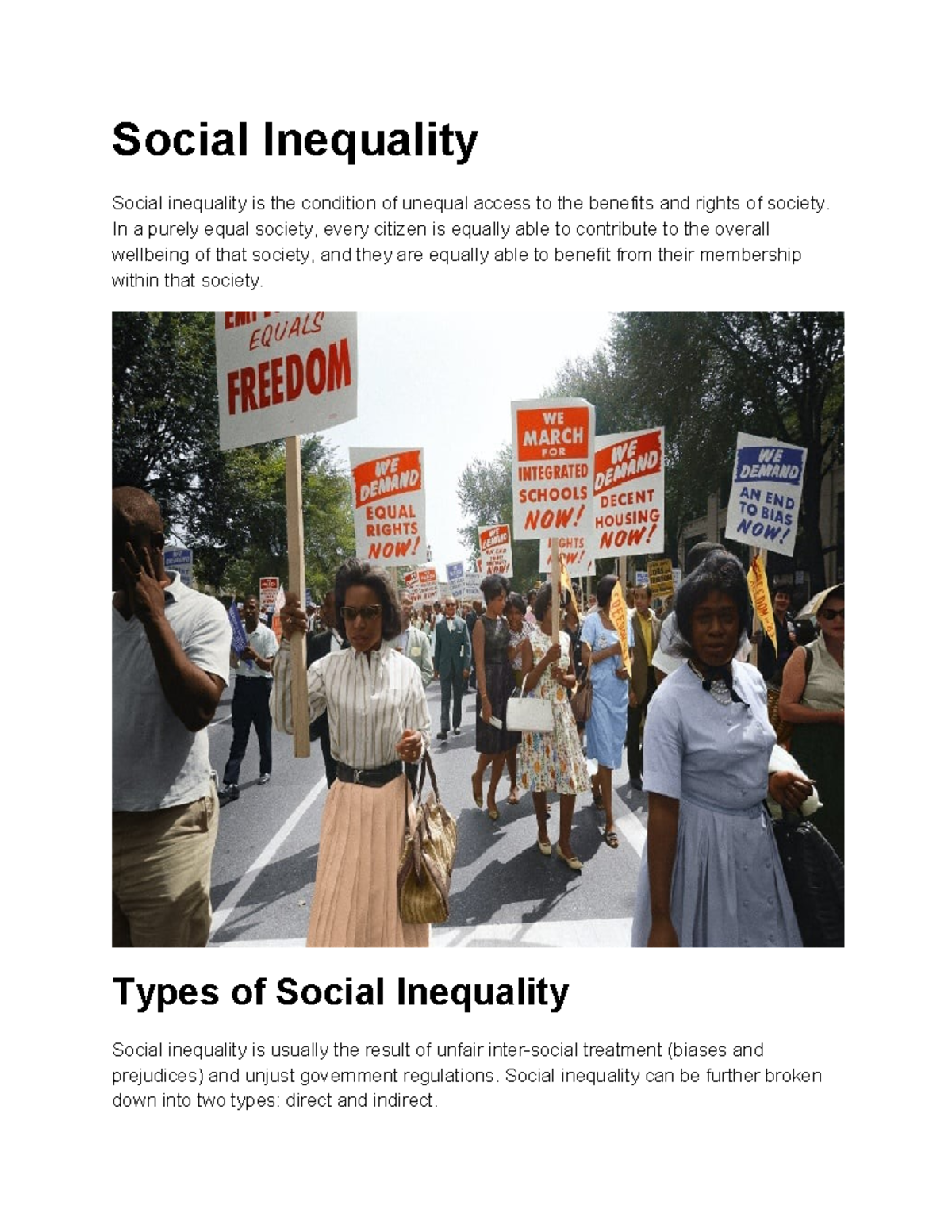 SOC 101: Understanding Social Inequality and Its Impact - Studocu