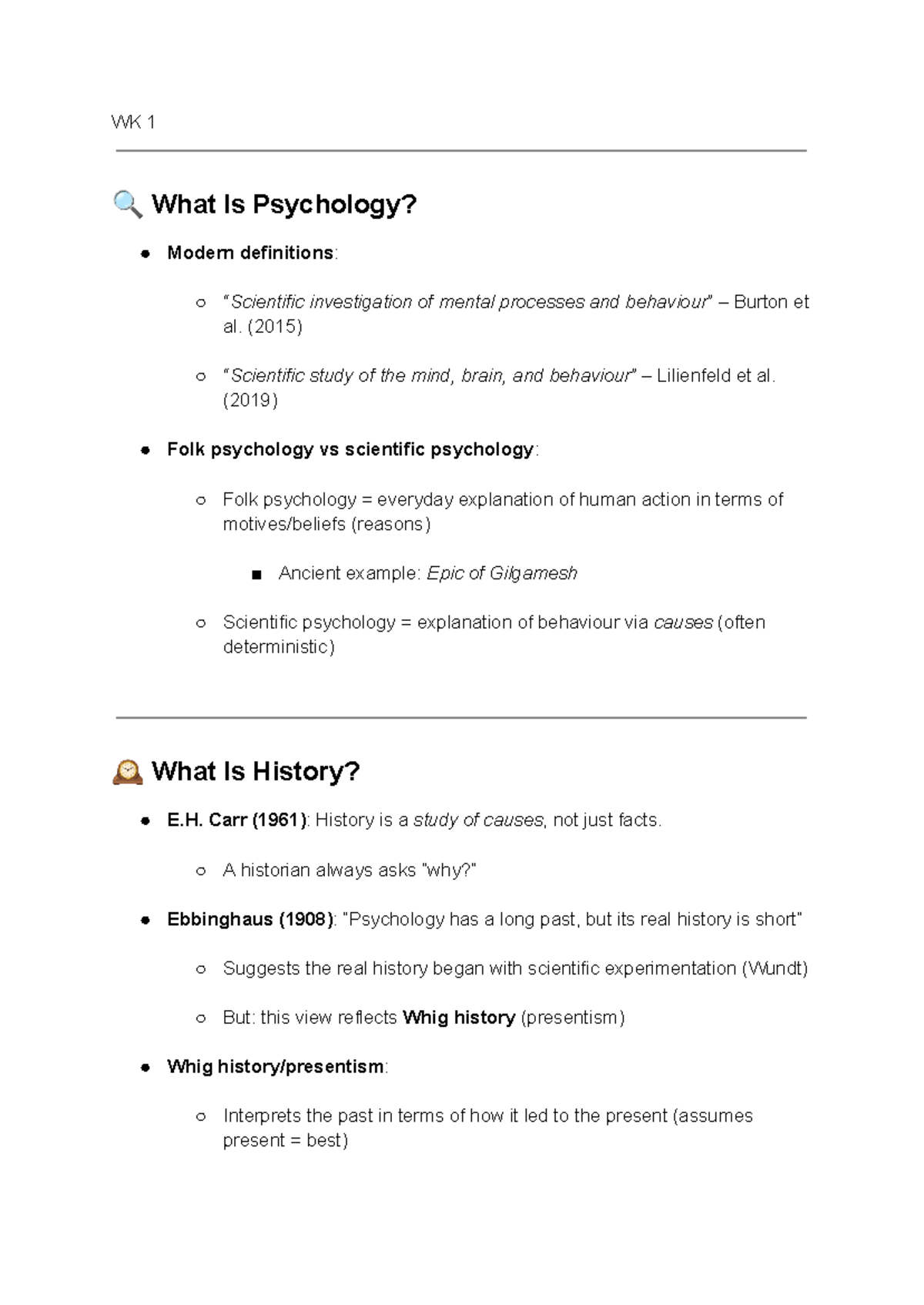 PSYC325 Lecture Notes: Foundations of Psychology and Philosophy - Studocu