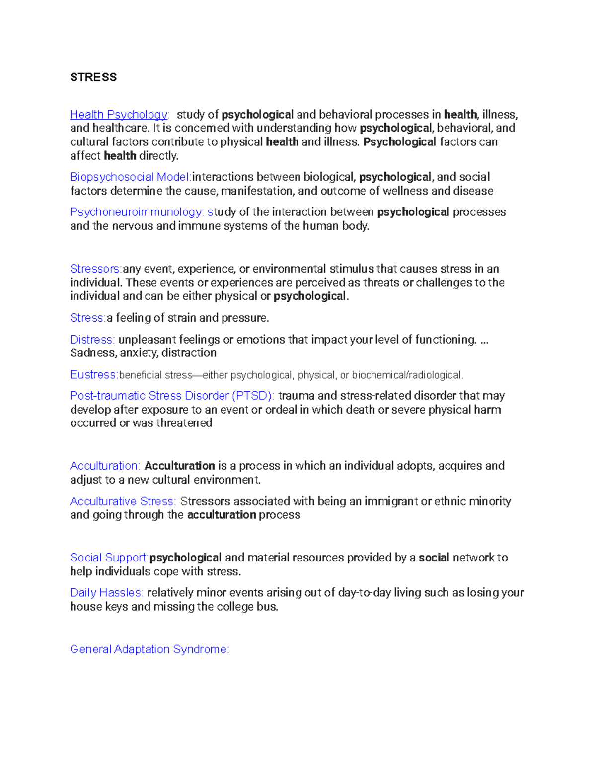 Gen Psych Exam 2 - Comprehensive Study Guide for Second Exam - Studocu