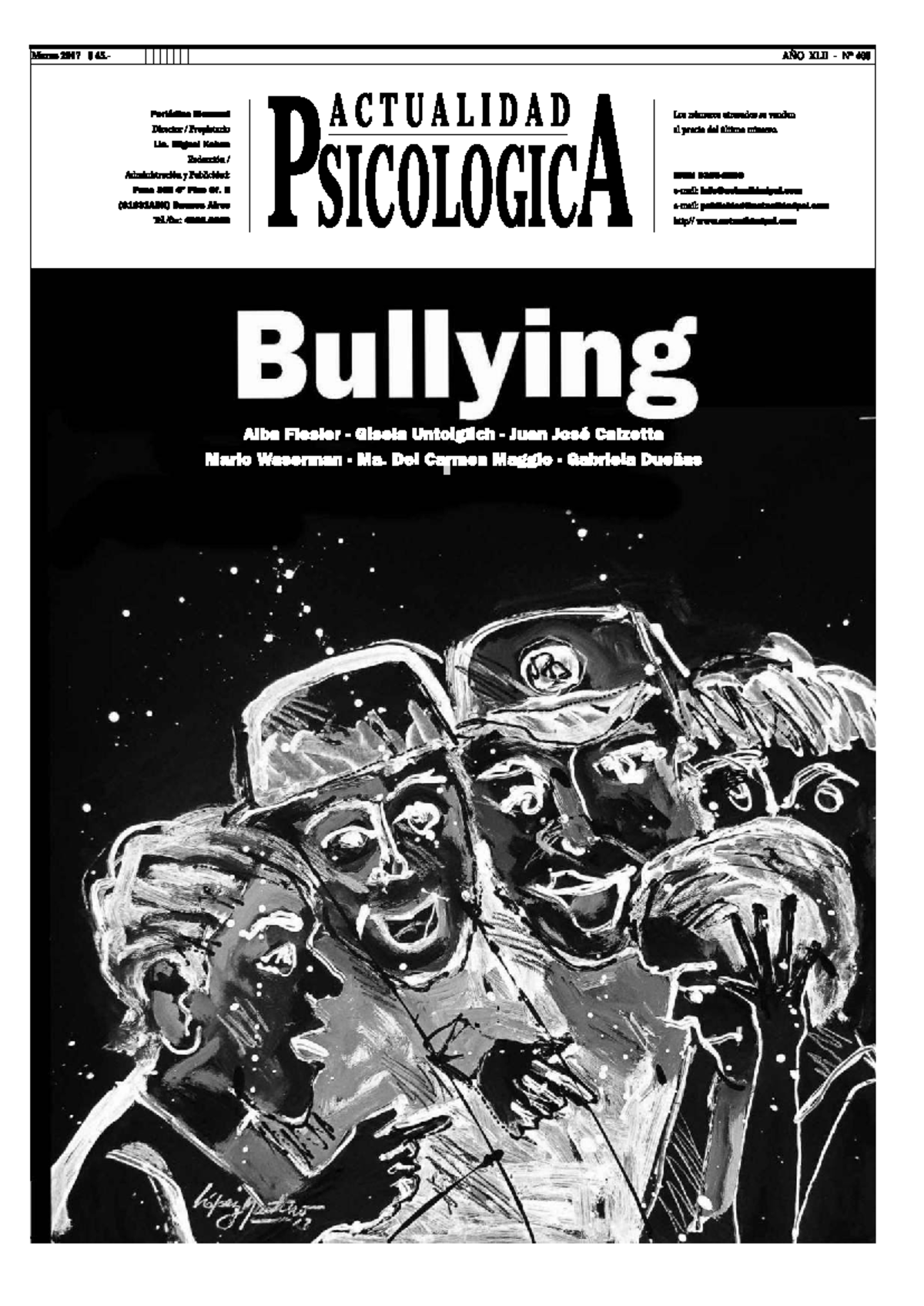 Actualidad Psicológica: Bullying y Violencia Escolar - Marzo 2017 - Document Preview