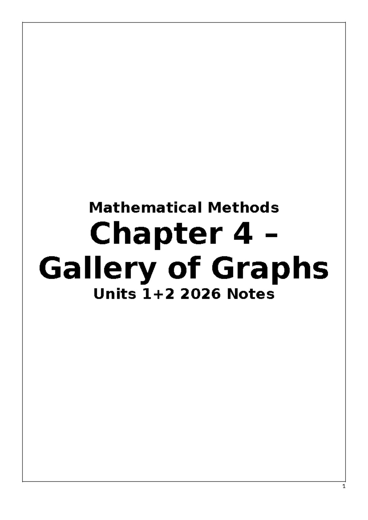 11MM Ch4 Gallery of Graphs & Asymptotes Notes 2026 - Studocu