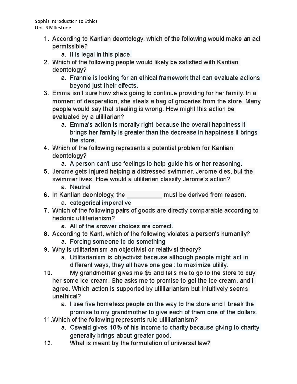 Sophia Introduction To Ethics Milestone Unit 2 Sophia Introduction To Sophia Introduction To Ethics Milestone Unit 2 Sophia Introduction To
