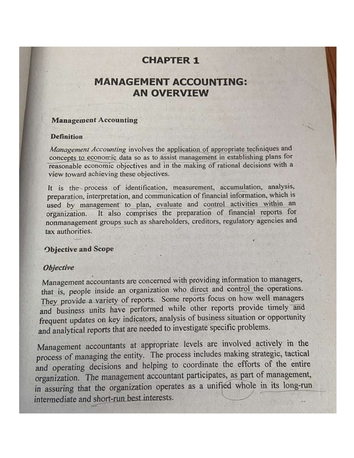 Chapter 1 acc223 - CHAPTER 1 MANAGEMENT ACCOUNTING: AN OVERVIEW ...