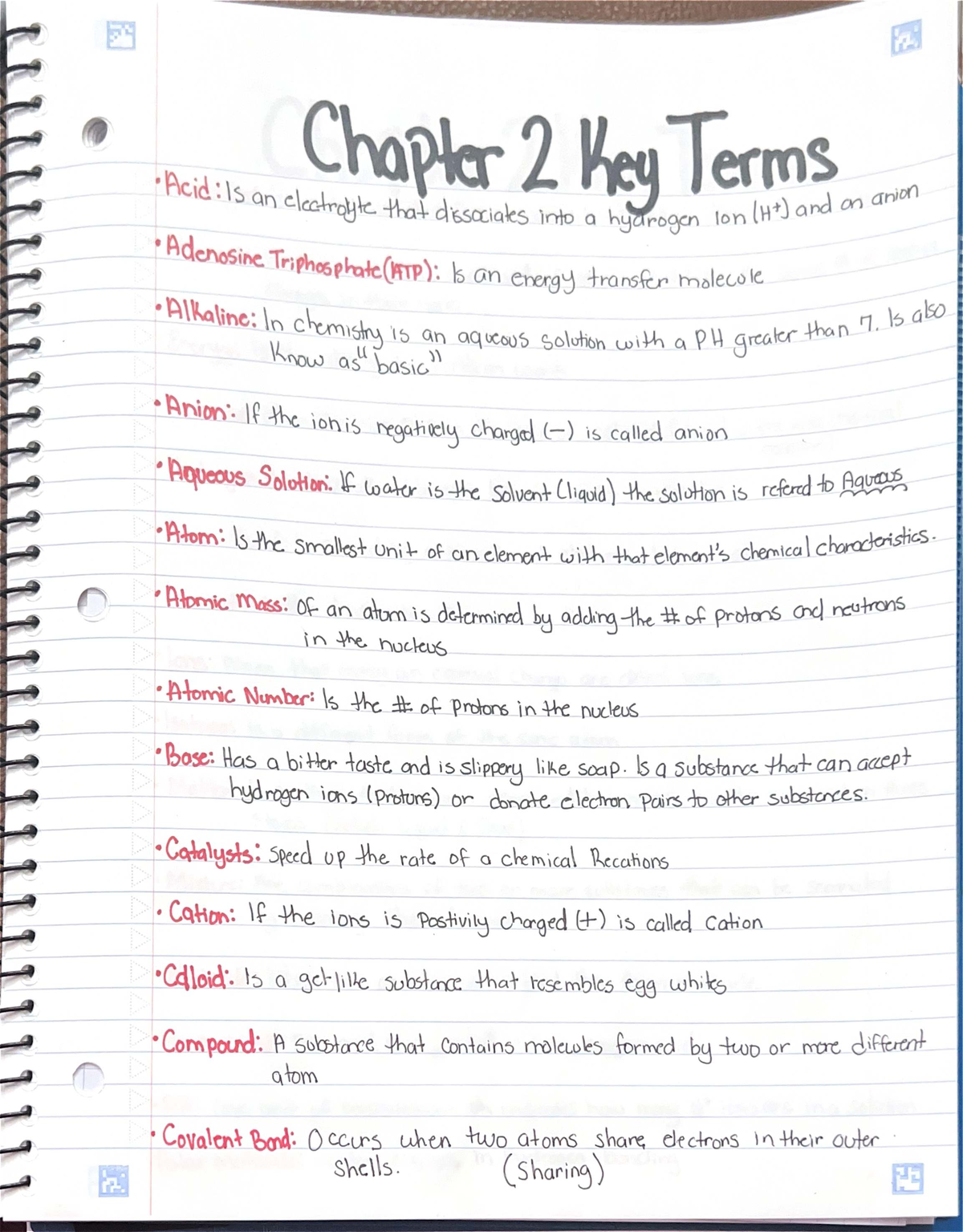 Chapter 2 Key Terms: Chemistry Concepts and Definitions - Studocu